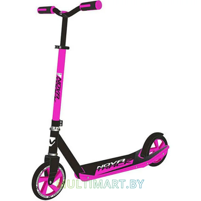 Самокат Novatrack Polis PlasticNF 160PNF.POLIS.PN20 (черный/розовый, 2020)